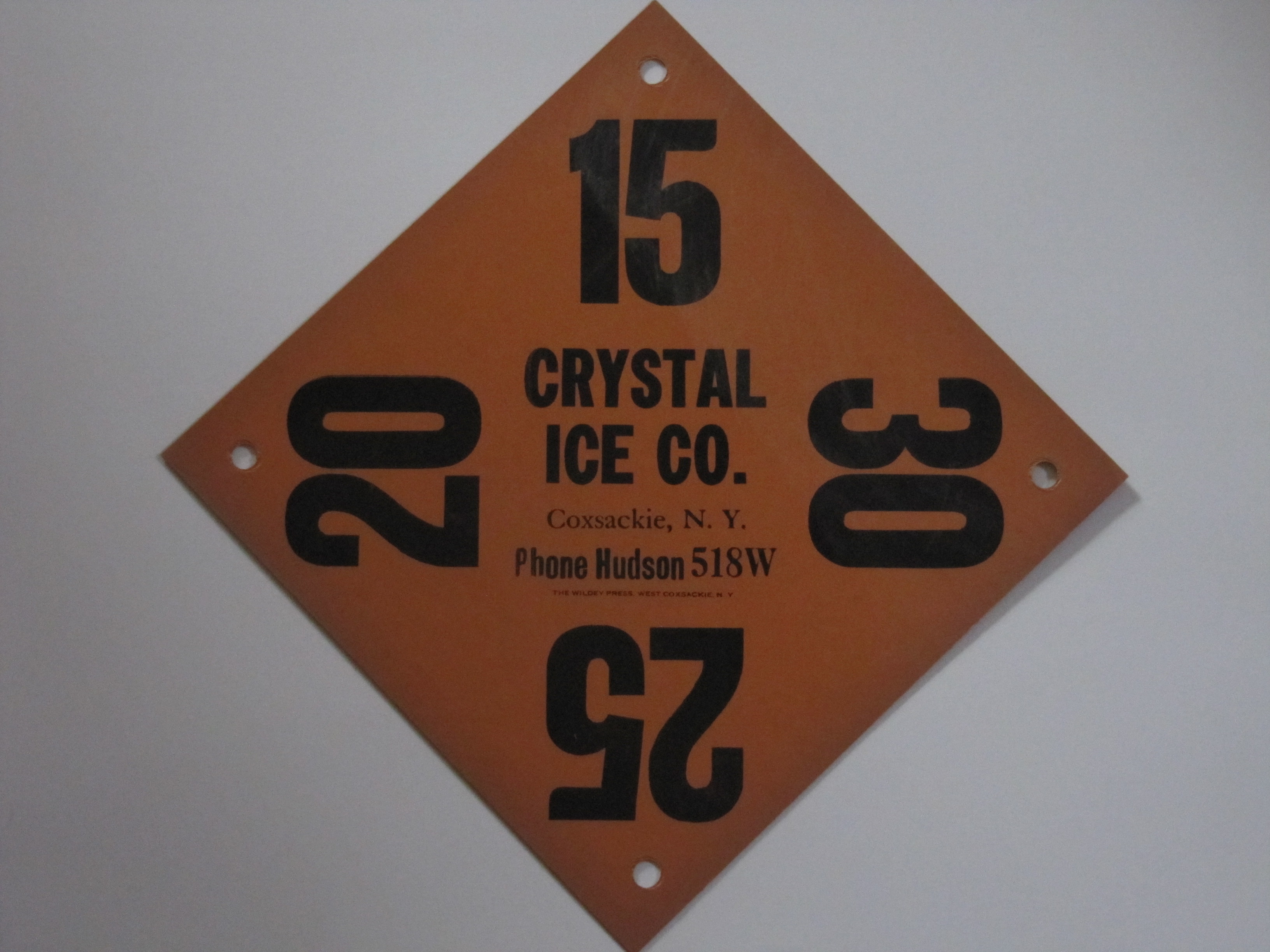 Crystal Ice Co. COXSACKIE, N.Y.